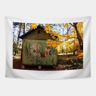 Abandoned Summer Camp in Chernobyl Tapestry
