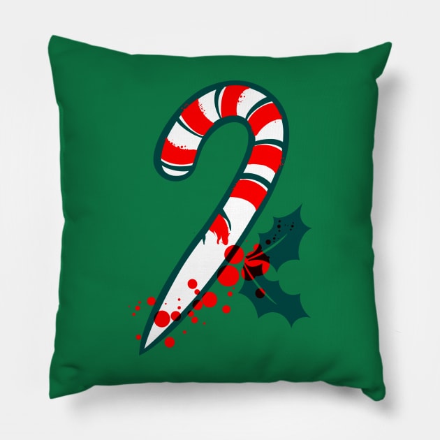 Christmas Shiv, Candy Cane Pillow by StudioPM71