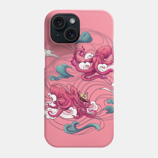 Octopus Rosé Phone Case by Lyara Costa