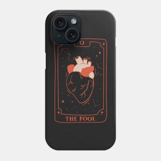 The Fool Heart Lineart Tarot Card Phone Case