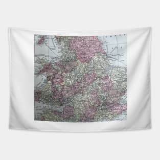 England, vintage map Tapestry