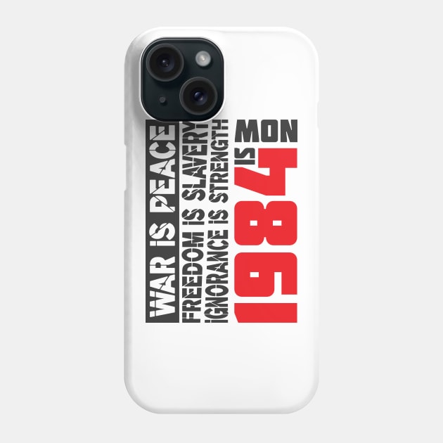 War Is Peace 1984 Is Now Phone Case by CatsCrew