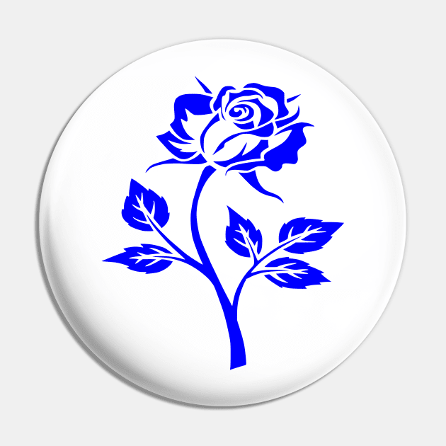 blue rose Pin by Polli