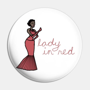 Jazz Artist - "Lady in Red" Pin