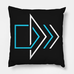 Sideways House With Right Arrows Icon Pillow