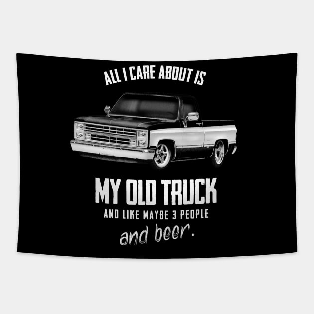Square Body Chevy Care Tapestry by hardtbonez