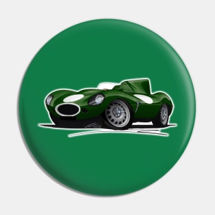 Jaguar D-Type (Racer) Dark Green Pin