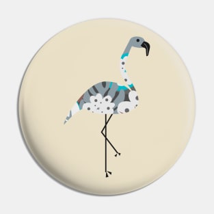 Floral flamingo Pin