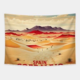 Corralejo Spain Travel Tourism Retro Vintage Tapestry