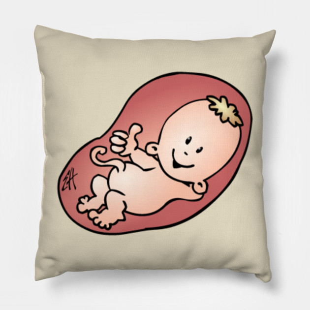 Baby In Its Mothers Pregnant Belly Pregnant Pillow Teepublic