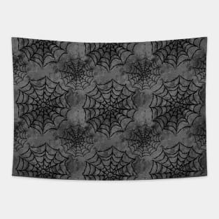 Round Spider Web Cobweb Dark Pattern Tapestry