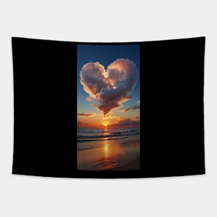 Hearts Of Love Cloud Shapes Tapestry