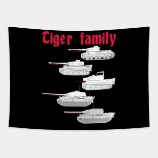 A tank lover will appreciate it! Tiger family Tapestry