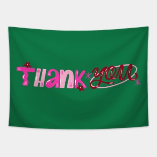 Thank You Illustration Tapestry