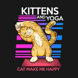 cat yoga animal cute and funny namaste T-Shirt