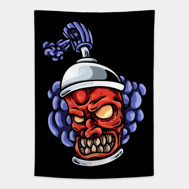 Spray Can Monster Tapestry by andhiika