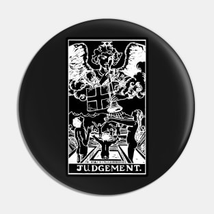 XX. Judgement Tarot Card | Obsidian and Pearl Pin