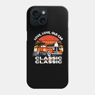 cassic car love love old car retor Phone Case