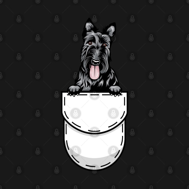 Funny Scottish Terrier Pocket Dog Scottish Terrier Dog Long Sleeve