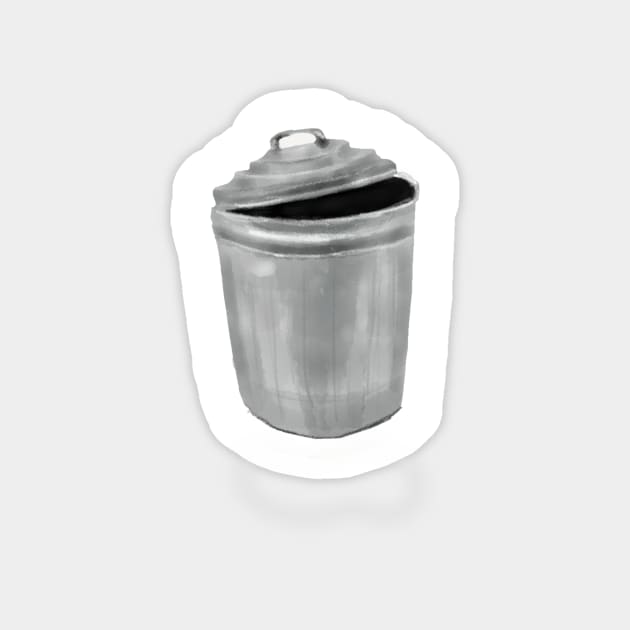 Garbage Can Magnet by melissamiddle