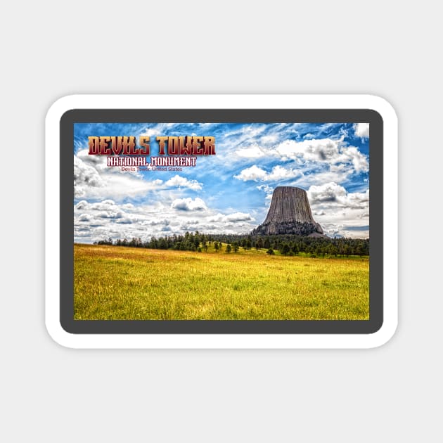 Devils Tower National Monument Magnet by Gestalt Imagery