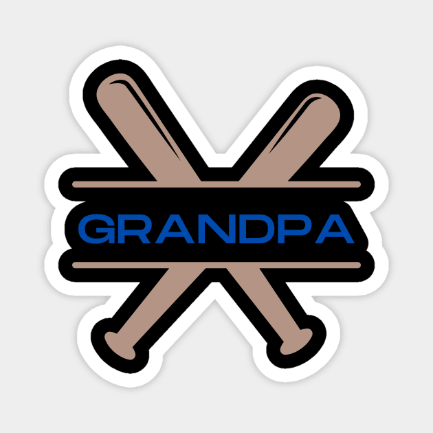 Baseball Grandpa Magnet by Sport-tees by Marino's