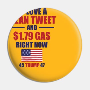 Funny Gas Prices Pro Trump Supporter Fathers Day Mean Tweet Pin