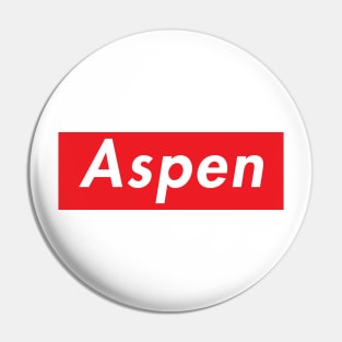 Skiing Aspen Colorado Ski Red And White Skateboard Snowboard Laptop Pin