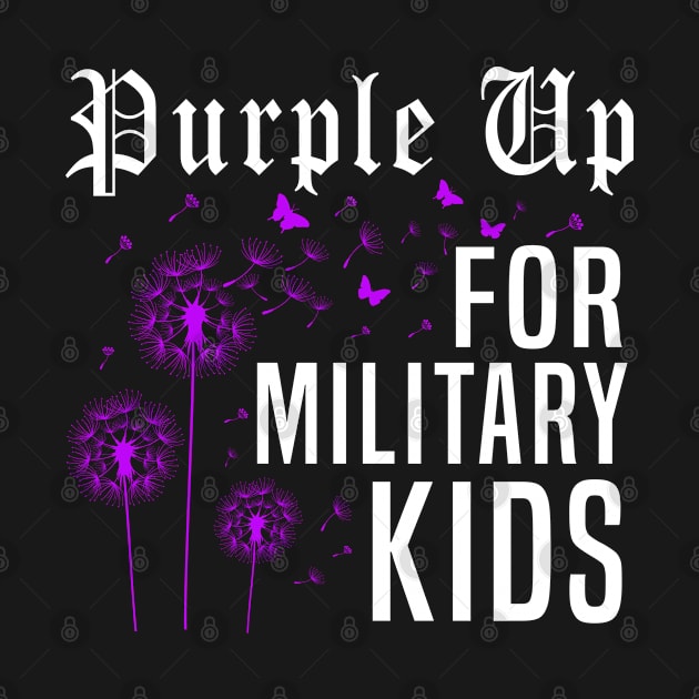 Dandelion Purple Up Military Child Awareness by UranusArts