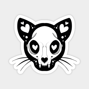 Skull kitty Magnet