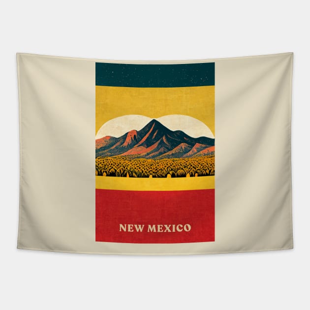 New Mexico Tapestry by Retro Travel Design