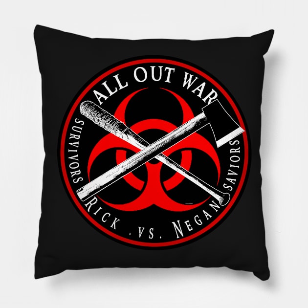 Biohazard All out War survivor vs saviors Ringer patch RL Pillow by Ratherkool