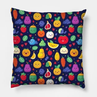 Cute fruit with doodle style Pillow