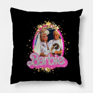Y2k aesthetics Hollywood couple gold stars Pillow
