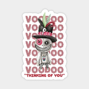 Voodoo Doll Thinking Of You Halloween Magnet