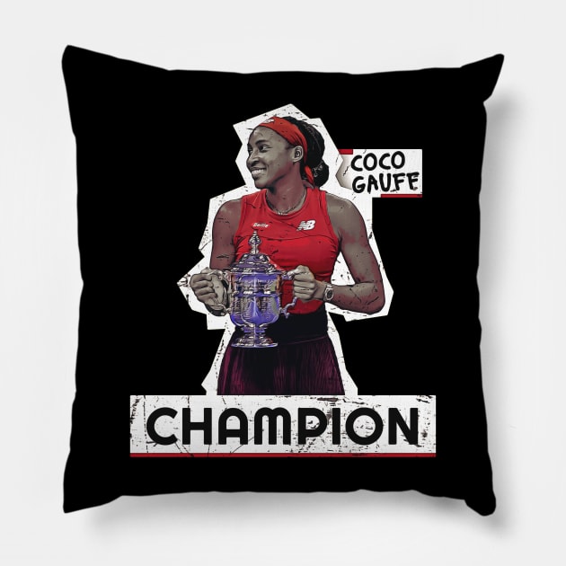 coco gauff !! Pillow by elmejikono