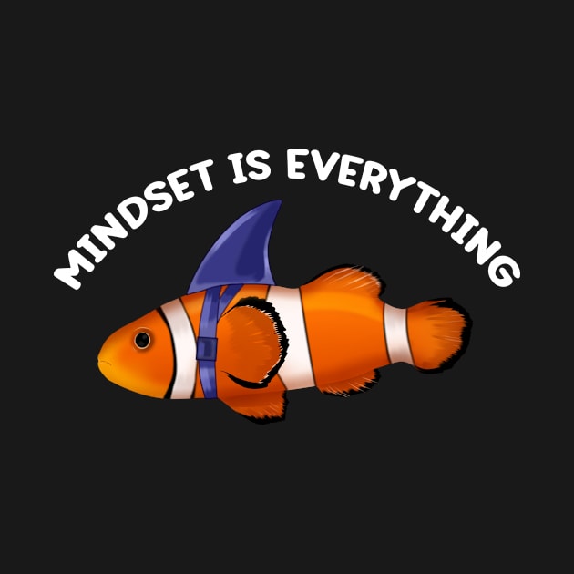 Mindset Motivational quote Cute Goldfish by dukito