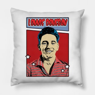 Lonnie Donegan Pop Art Comic Style Pillow