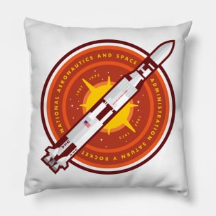 Saturn V Rocket Badge / Patch Pillow