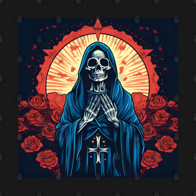 Day Of The Dead - Praying La Calavera Catrina - Santa Muerte by VisionDesigner