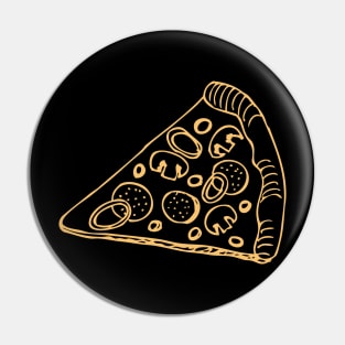 Mushroom Pepperoni Pizza Outline Pin