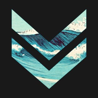 Vintage Wave Watercolor Chevron T-Shirt