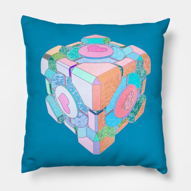 My Companion Cube Pillow by Toshi