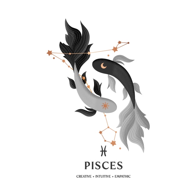 Pisces Constellation Zodiac Series by paulineberger