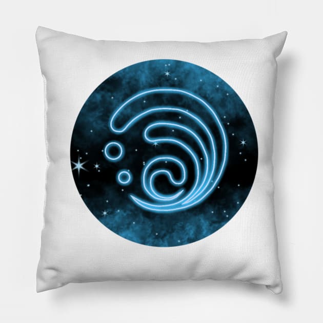 Hydro Symbol Pillow by N Sancamper 