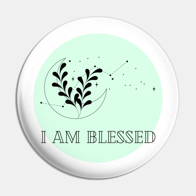 Affirmation Collection - I Am Blessed (Green) Pin by Tanglewood Creations