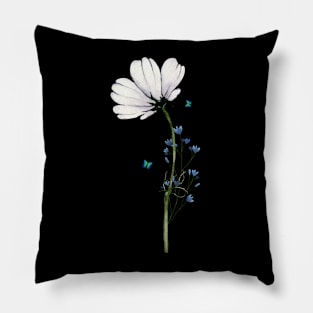 Elegant minimalist Flower design tshirt Pillow
