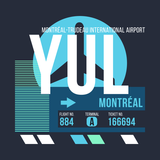 Montreal (YUL) Airport // Sunset Baggage Tag by Now Boarding