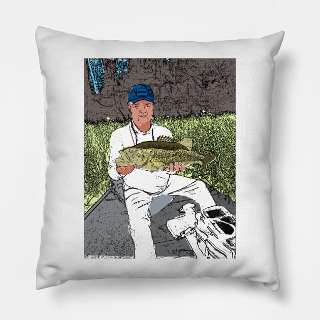 Guy With Fish Pillow by SPINADELIC