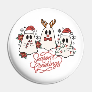 Ghostly Season's Greetings Pin